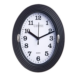 Часы настенные классические «Соломон», 19×22 см, чёрные