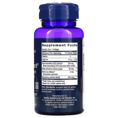 Life Extension, PalmettoGuard, сереноя с бета-ситостеролом, 30 капсул