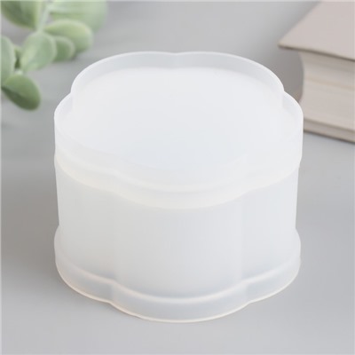 Молд силиконовый «Шкатулка волнистая» с крышкой 8×7.4×3.8 см