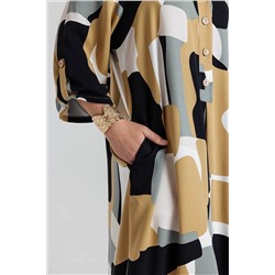 Платье  6145/04/Бежевый, черный