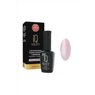 IQ Beauty Покрытие базовое каучуковое с кальцием, ирландский крем с шиммером, 10 мл KRISTALLER, 1107509