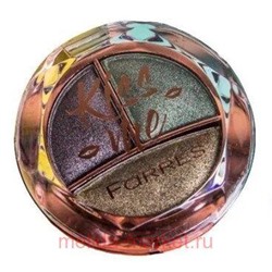 Farres Тени для век Kiss Me 3 цвета тон 04 серые хаки 1006