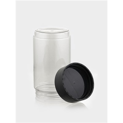 Ёмкость для сыпучих продуктов Asti, 1 л, прозрачный, крышка черная