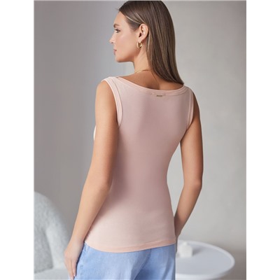 Топ облегающий из эластичного хлопка