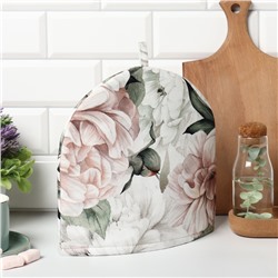 Грелка на чайник Этель «Пионы» 28×28 см, 100% хлопок., 190 г/м²