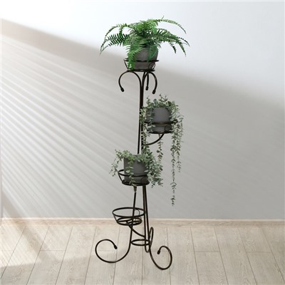 Подставка для цветов, напольная, на 4 горшка, d=13 см, бронзовая, «Маркиз»