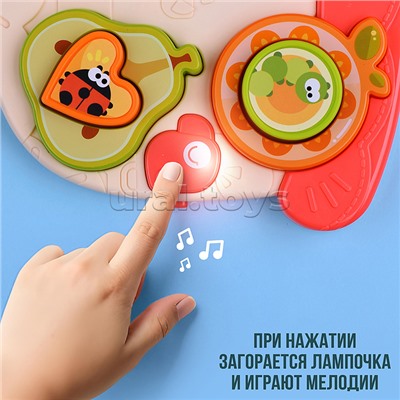 Развивающая музыкальная игрушка для познавания форм "Фрукты" в коробке