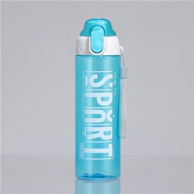 Бутылка для воды пластиковая Sport, 600 мл, голубая