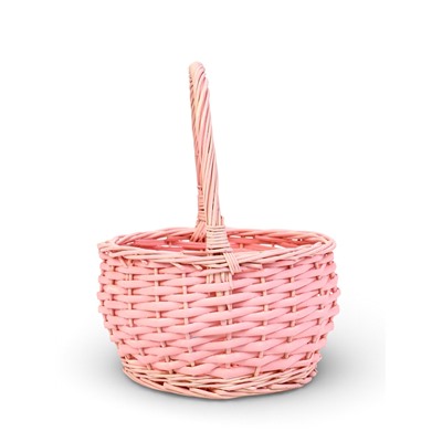 Корзина плетёная для хранения Vite, с ручкой, розовая, набор 2 шт.