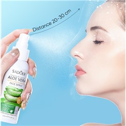 Освежающий увлажняющий спрей для лица и тела с Алоэ Вера Sadoer, 100 мл.