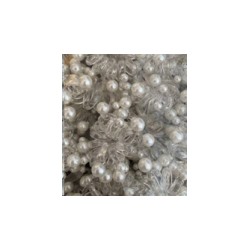 Резинка-пружинка для волос 5 см / QQ67-6 /уп 100/с жемчугом