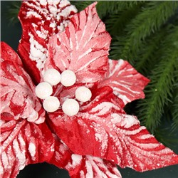 Цветок декоративный Пуансеттия 26 см / CT21-004 /уп 80/480/