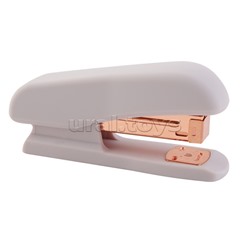 Степлер "Esthetics" 24/6&26/6 (мощность 20 листов, глубина скрепления 55 мм) пластиковый, c покрытием Velvet Touch, в картонной коробке, цвет лавандово-пепельный, металлические детали цвета розового золота