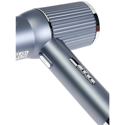 Фен Energy EN-885, 1600 Вт, 2 скорости, 3 температурных режима, ионизация, серый