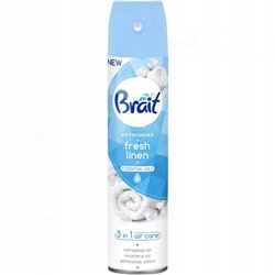 Освежитель воздуха BRAIT 3в1 FRESH LINEN, аромат Цветочно-свежий 300мл
