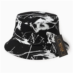 Панама детская MINAKU «Тай-Дай», чёрный/белый, размер 54