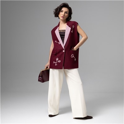 Жилет с акцентной вышивкой, Карьерный взлет (эксклюзив)