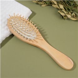 Расчёска массажная, деревянная, 6×22(±1) см