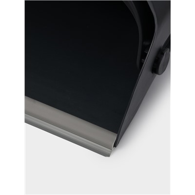 Щётка для пола, с совком-ловушкой, с крышкой, серая