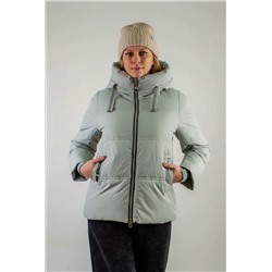 Теплая куртка с капюшоном арт.3052 (Бирюзовый)
