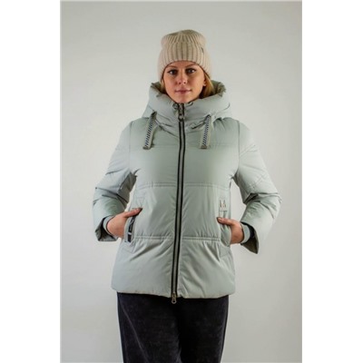 Теплая куртка с капюшоном арт.3052 (Бирюзовый)
