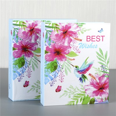 Фотоальбом 120 фото 10х15 Цветы / 9345 /уп 48/ (Розовый)