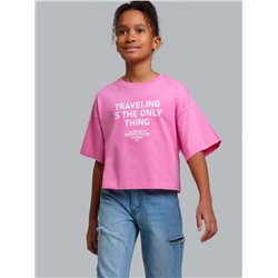 Фуфайка трикотажная для девочек (футболка)