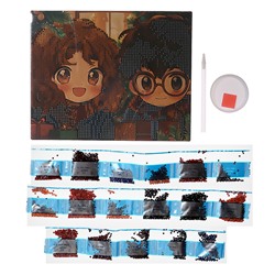 Алмазная мозаика на новый год с частичным заполнением «Друзья», 20×25 см, набор для творчества