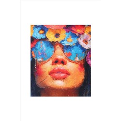 Наволочка декоративная "Девушка с цветами" 35х35см интерьерная НАТАЛИ, 1099742