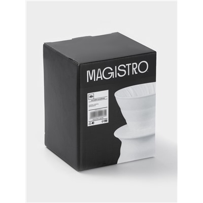 Пуровер-Кофейник Magistro «Глянец», 350 мл, керамика, белый