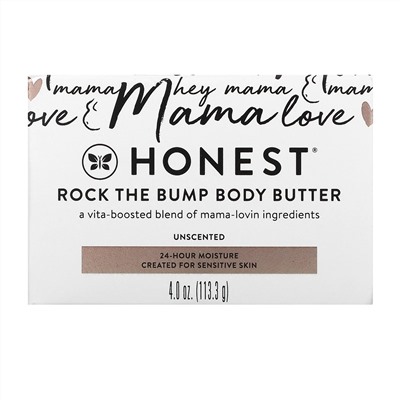 The Honest Company, Rock the Bump Body Butter, Unscented, 4 oz (113.3 g)