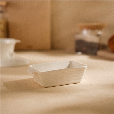 Форма для выпечки SL Home «Санторини», 250 мл, 15.8×9.2×4.5 см, жаропрочная керамика, белая