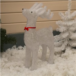 Светодиодная фигура «Оленёнок» 46×70×22 см, акрил, 100 LED, 8 режимов, 24 В, свечение белое