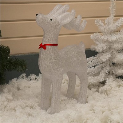 Светодиодная фигура «Оленёнок» 46×70×22 см, акрил, 100 LED, 8 режимов, 24 В, свечение белое