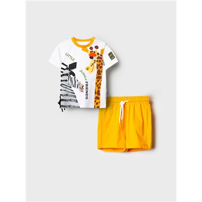 Комплект детский трикотажный для мальчиков: джемпер (футболка), шорты