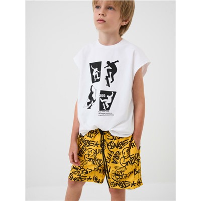 Шорты текстильные плавательные для мальчиков, длинные