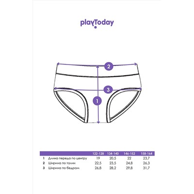 Трусы, 2 шт. PLAYTODAY, 1186253