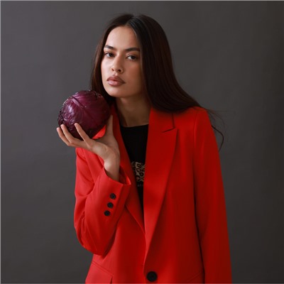 Пиджак женский однобортный MIST, размер 48, красный