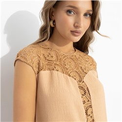 Топ комбинированный с кружевом, Громко и смело