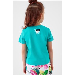 Фуфайка трикотажная для девочек (футболка) PLAYTODAY, 1240300