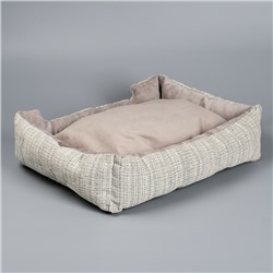 Лежанка-диван с двусторонней подушкой, 53×42×11 см, микс цветов