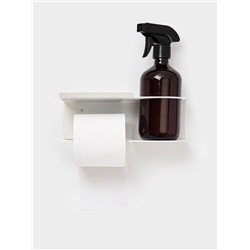 Держатель для туалетной бумаги с полочкой с отверстием для освежителя, белый