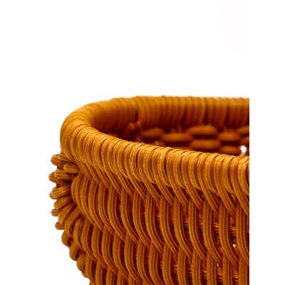 Корзина плетёная для хранения «Олень», 30×23×30 см, пластиковая, коричневая