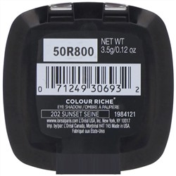L'Oreal, Тени для век Colour Riche, оттенок Sunset Seine 202, 3,5 г