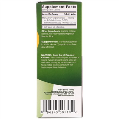 Genceutic Naturals, Коэнзим Q10 24 Часа, 100 мг, 60 вегетарианских капсул