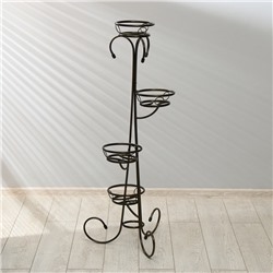 Подставка для цветов, напольная, на 4 горшка, d=13 см, бронзовая, «Маркиз»