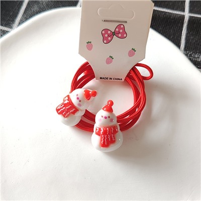 Детские Новогодние резинки для волос с фигурками 2 шт.