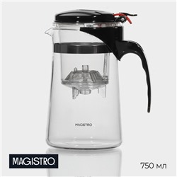 Заварочный чайник Magistro «Мантана», 750 мл, пластиковое сито, стекло