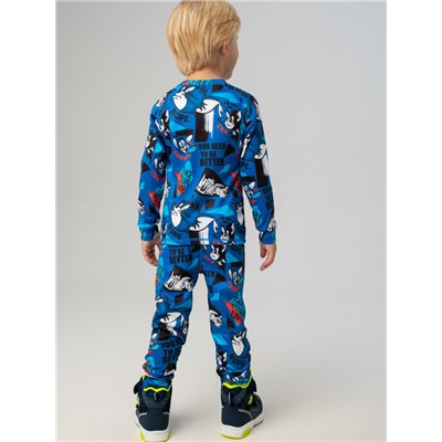 Термокомплект трикот. для мальчиков: фуфайка (футболка) с длин. рук, брюки для эпизод. использования