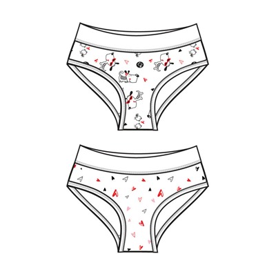 Трусы трикотажные для девочек, 2 шт в комплекте